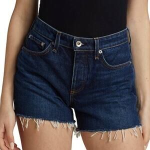 Rag & Bone NWT Dre Low Rise 3.5" Denim Shorts Cambria Blue Size 27 Raw Hem